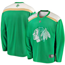 Load image into Gallery viewer, Chicago Blackhawks Green 2019 St. Patrick's Day Replica Jersey