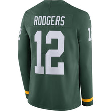 Load image into Gallery viewer, Aaron Rodgers Green Bay Packers Green Therma Long Sleeve Jersey