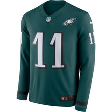 Load image into Gallery viewer, Carson Wentz Philadelphia Eagles Green Therma Long Sleeve Jersey