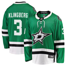 Load image into Gallery viewer, John Klingberg #3 Dallas Stars Kelly Green Breakaway Jersey