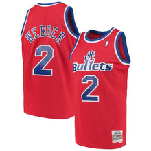 Load image into Gallery viewer, Chris Webber #2 Washington Wizards Red 1994-95 Hardwood Classics Mens Swingman Jersey