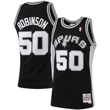Load image into Gallery viewer, David Robinson #50 San Antonio Spurs Black 1998-99 Hardwood Classics Mens Swingman Jersey