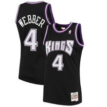 Load image into Gallery viewer, Chris Webber #4 Sacramento Kings Black 2000-01 Hardwood Classics Mens Swingman Jersey