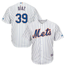 Load image into Gallery viewer, Edwin Diaz #39 New York Mets White/Royal Home Cool Base Player Jersey