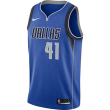 Load image into Gallery viewer, Dirk Nowitzki #41 Dallas Mavericks Royal Mens Swingman Jersey