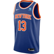Load image into Gallery viewer, Joakim Noah #13 New York Knicks Royal Mens Swingman Sponsor Patch Jersey - Icon Edition