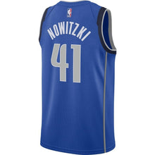 Load image into Gallery viewer, Dirk Nowitzki #41 Dallas Mavericks Royal Mens Swingman Jersey