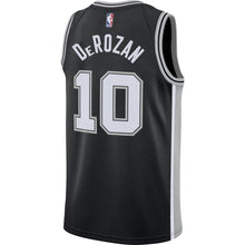 Load image into Gallery viewer, DeMar DeRozan #10 San Antonio Spurs Black Mens Swingman Jersey - Icon Edition