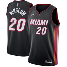 Load image into Gallery viewer, Justise Winslow #20 Miami Heat Black Mens Swingman Jersey - Icon Edition