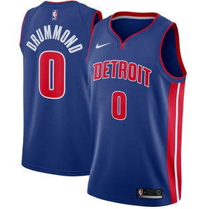 Andre Drummond #0 Detroit Pistons Blue Mens Swingman Jersey