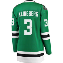 Load image into Gallery viewer, John Klingberg #3 Dallas Stars Women's Kelly Green Breakaway Player Jersey