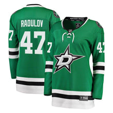 Load image into Gallery viewer, Alexander Radulov #47 Dallas Stars Women&#39;s Kelly Green Breakaway Player Jersey