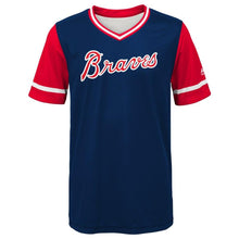 Load image into Gallery viewer, Freddie Freeman "Andrew" #5 Atlanta Braves Youth Navy/Red 2018 Players' Weekend Jersey