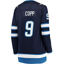 Load image into Gallery viewer, Andrew Copp #9 Winnipeg Jets Women&#39;s Navy Breakaway Jersey