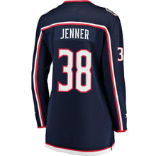 Load image into Gallery viewer, Boone Jenner #38 Columbus Blue Jackets Women's Navy Breakaway Jersey