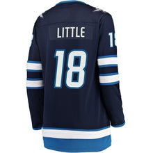 Load image into Gallery viewer, Bryan Little #18 Winnipeg Jets Women's Navy Breakaway Jersey