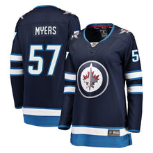 Load image into Gallery viewer, Joe Morrow #57 Winnipeg Jets Women's Navy Breakaway Jersey