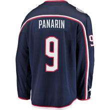 Load image into Gallery viewer, Artemi Panarin # 9 Columbus Blue Jackets Navy Breakaway Jersey