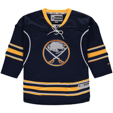 Load image into Gallery viewer, Buffalo Sabres Youth White/Navy Premier Blank Jersey