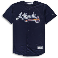 Load image into Gallery viewer, Dansby Swanson #7 Atlanta Braves Youth Navy Alternate Official Cool Base Player Jersey