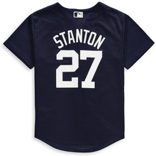 Load image into Gallery viewer, Giancarlo Stanton #27 New York Yankees Youth Navy Fashion Official Cool Base Player Jersey
