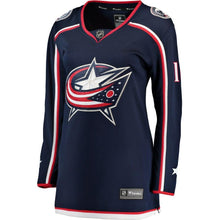 Load image into Gallery viewer, Alexander Wennberg #10 Columbus Blue Jackets Women&#39;s Navy Breakaway Jersey