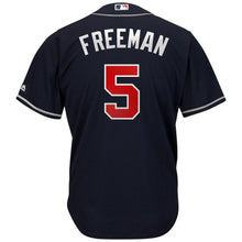 Load image into Gallery viewer, Freddie Freeman #5 Atlanta Braves Navy 2019 Alternate Official Cool Base Player Jersey