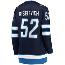 Load image into Gallery viewer, Bogdan Kiselevich #52 Winnipeg Jets Women's Navy Home Breakaway Player Jersey