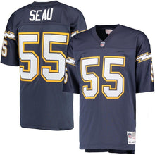 Load image into Gallery viewer, Junior Seau #55 San Diego Chargers Navy 1994 Replica Retired Player Jersey