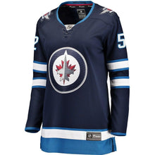 Load image into Gallery viewer, Jack Roslovic #52 Winnipeg Jets Women's Navy Breakaway Jersey