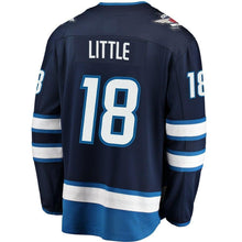 Load image into Gallery viewer, Bryan Little #18 Winnipeg Jets Navy Breakaway Replica Jersey