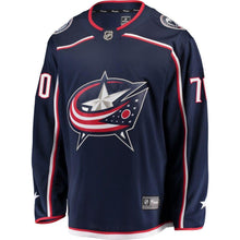 Load image into Gallery viewer, Joonas Korpisalo #70 Columbus Blue Jackets Navy Breakaway Jersey