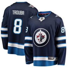 Load image into Gallery viewer, Jacob Trouba #8 Winnipeg Jets Navy Breakaway Replica Jersey