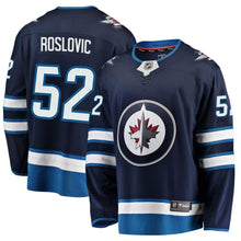 Load image into Gallery viewer, Jack Roslovic #52 Winnipeg Jets Navy Breakaway Replica Jersey