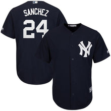 Load image into Gallery viewer, Gary Sanchez #24 New York Yankees Youth Navy Fashion Official Cool Base Replica Player Jersey
