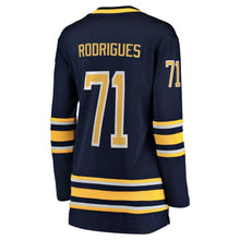 Load image into Gallery viewer, Evan Rodrigues #71 Buffalo Sabres Women's Navy Home Breakaway Player Jersey