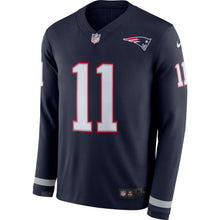 Load image into Gallery viewer, Julian Edelman New England Patriots Navy Therma Long Sleeve Jersey