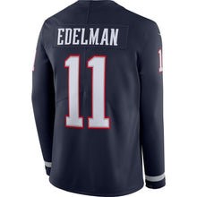 Load image into Gallery viewer, Julian Edelman New England Patriots Navy Therma Long Sleeve Jersey