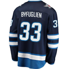 Load image into Gallery viewer, Dustin Byfuglien #33 Winnipeg Jets Navy Breakaway Replica Jersey