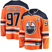 Load image into Gallery viewer, Connor McDavid # 97 Edmonton Oilers Orange Breakaway Player Jersey