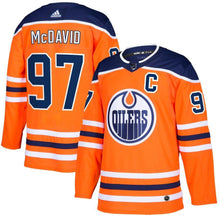 Load image into Gallery viewer, Connor McDavid Edmonton Oilers Royal/Orange Alternate Player Jersey
