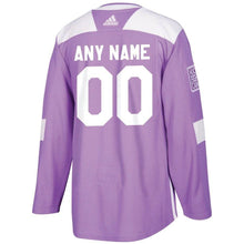 Load image into Gallery viewer, Arizona Coyotes Purple 2018 Hockey Fights Cancer Custom Practice Jersey