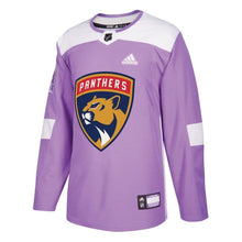 Load image into Gallery viewer, Florida Panthers Purple 2018 Hockey Fights Cancer Blank Practice Jersey