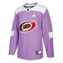 Load image into Gallery viewer, Carolina Hurricanes Purple Hockey Fights Cancer Practice Jersey