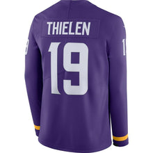 Load image into Gallery viewer, Adam Thielen Minnesota Vikings Purple Therma Long Sleeve Jersey