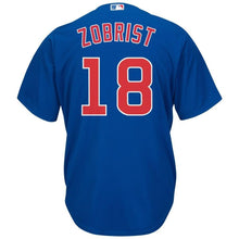 Load image into Gallery viewer, Ben Zobrist #18 Chicago Cubs White/Royal Cool Base Player Jersey
