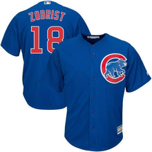 Load image into Gallery viewer, Ben Zobrist #18 Chicago Cubs White/Royal Cool Base Player Jersey