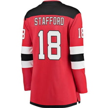 Load image into Gallery viewer, Drew Stafford #18 New Jersey Devils Women's Red Breakaway Jersey
