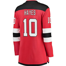 Load image into Gallery viewer, Jimmy Hayes #10 New Jersey Devils Women's Red Breakaway Jersey