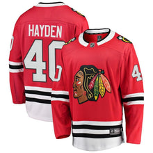 Load image into Gallery viewer, John Hayden #40 Chicago Blackhawks Red Breakaway Player Jersey